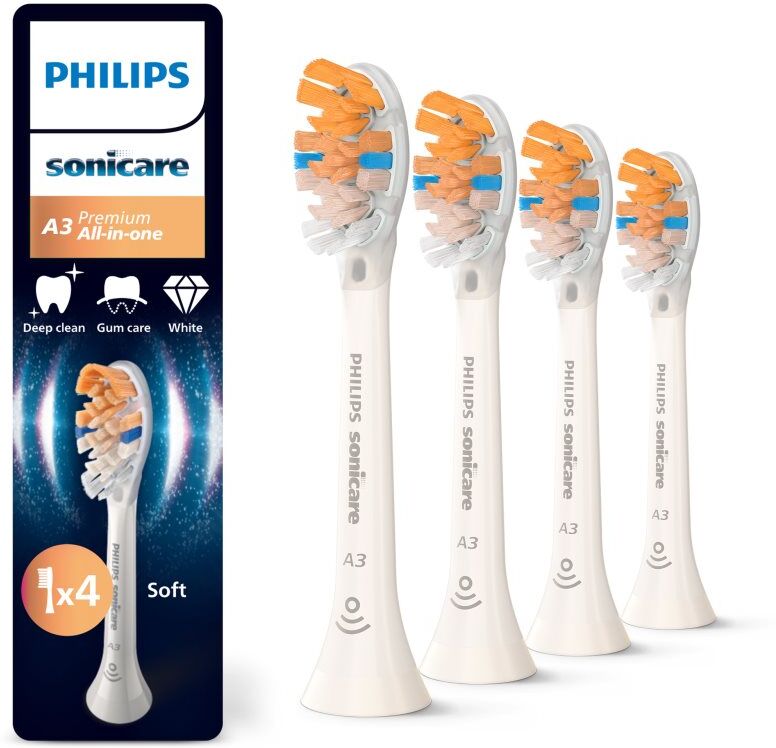Philips Sonicare Premium All-in-One HX9094/87 Ersatzkopf für Zahnbürste White 4 St.