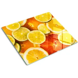 GLASPLATTE 60x52 cm Zitrusfrüchte