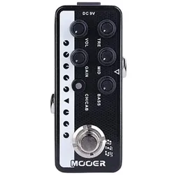 Mooer 015 Brown Sound Micro Preamp (E-Gitarre), Effektpedal, Grau
