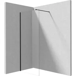 Neuesbad Walk-In Dusche Wand, Schwarz 120 cm NB1DEKTJN32P1