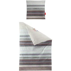 Bettwäsche MONTE Biber ( 155x220cm, 1 Kissen 80x80) - 155x220cm, 1 Kissen 80x80