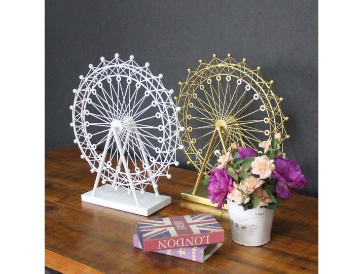 Grande roue rétro, artisanat créatif en fer, décoration de maison, Art en fer, ornement de grande roue, décoration de bureau, accessoires artisanaux, cadeaux