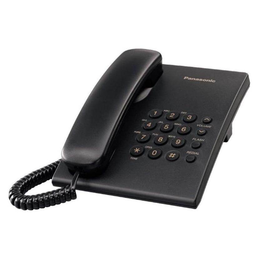 Panasonic KX-TS500FXB Corded phone, Black (KX-TS500FXB)