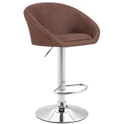 CLP Barhocker Miami V2 Stoff C   Farbe: braun