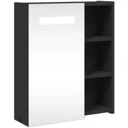 Helloshop26 - Wandmontierter LED-Spiegelschrank für Badezimmer 45 x 13 x 52 cm mit praktischer Beleuchtung und elegantem Design aus 02_0047267