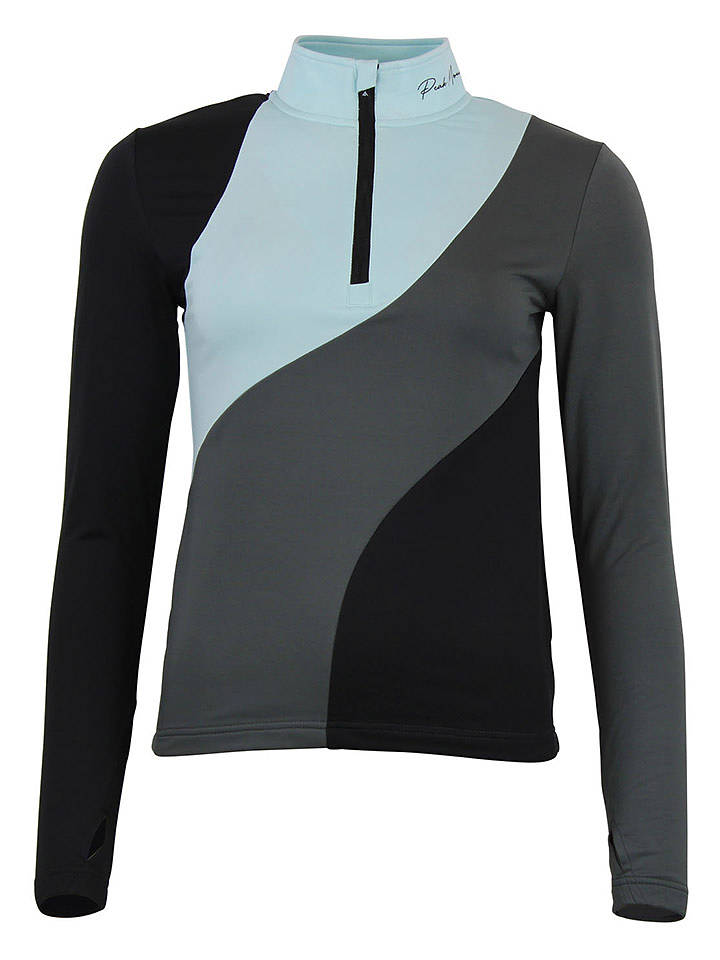 Peak Mountain Funktionslongsleeve "Aramis" in Hellblau/ Grau/ Schwarz - L