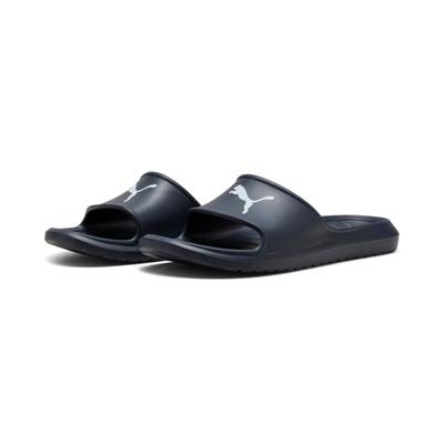 Badesandale PUMA "DIVECAT V2 LITE CAT", Damen, Gr. 42, blau (peacoat, puma weiß), Synthetik, unifarben, Schuhe, wasserfestes Material, federleichtes, formgepresstes Material
