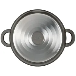 Berndes Gemüsetopf mit Glasdeckel, Aluminium, schwarz - Vario Click