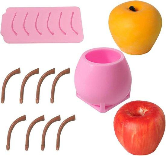 Allecto Plus Siliconen Cakevorm met Handvat - 3D Appelvorm - Roze