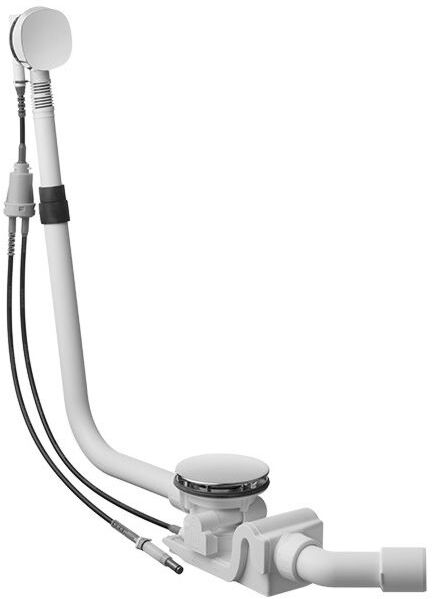 Duravit Quadroval Ab- und Überlaufgarnitur 791246000001000, chrom, für Shower + Bath