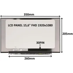 SIL LCD PANEL 15,6" FHD 0PIN MATNÃ IPS / BEZ ÃšCHYTÅ, Notebook Ersatzteile