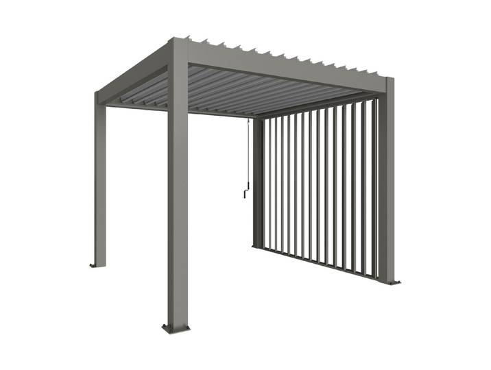 Biohort Lamellenseitenwand für Pergola 2m Quarzgrau