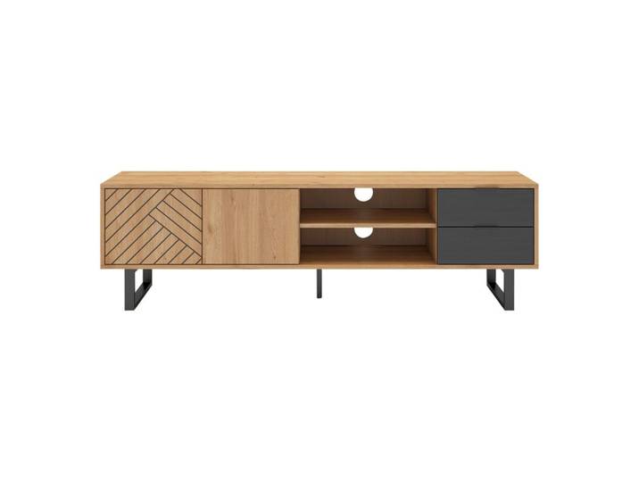 Meuble TV 180 cm VANIA imitation chêne