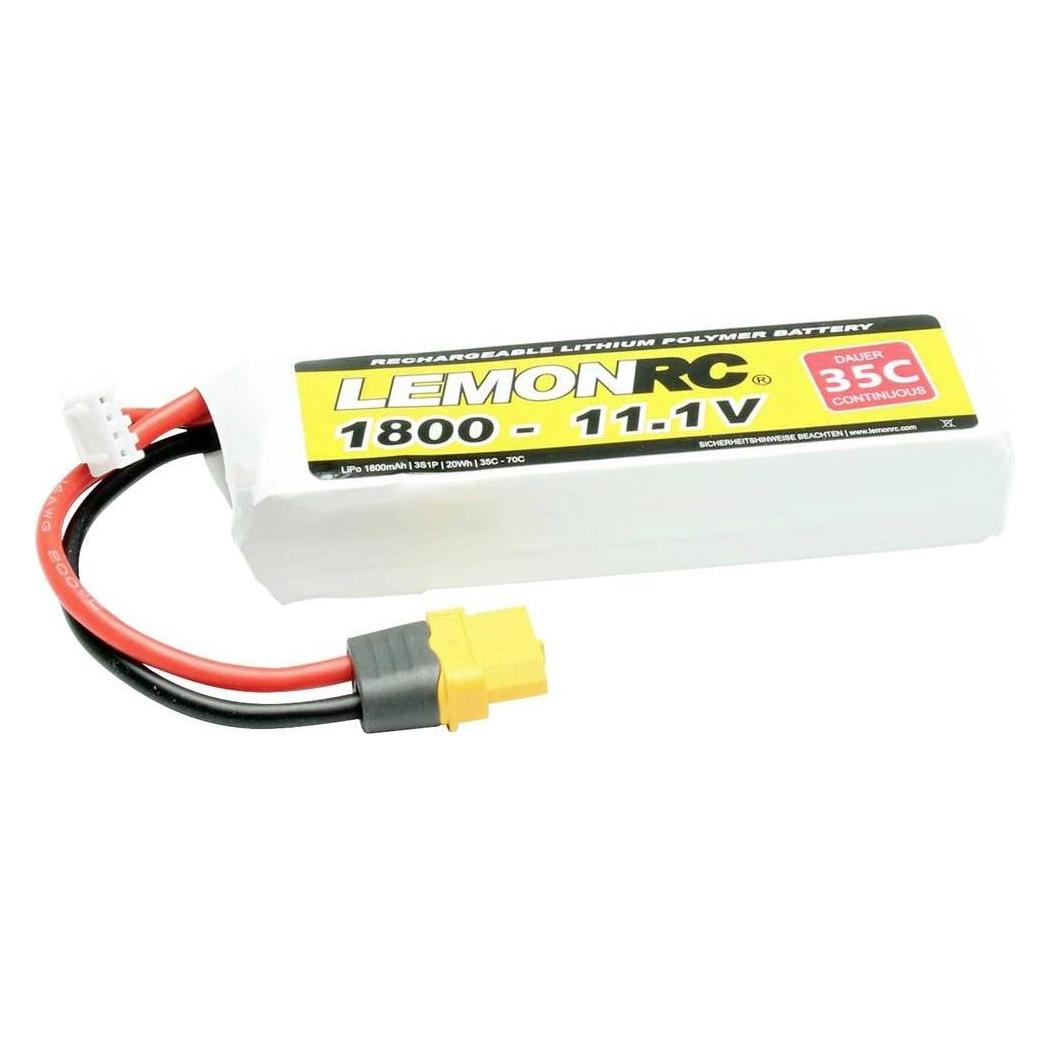 LemonRC Modellbau-Akkupack (LiPo) 11.1 V 1800 mAh Zellen-Zahl: 3 35 C Softcase X (1800 mAh, 11.10 V) (15717)
