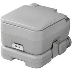 ProPlus 370415CR Tragbare Campingtoilette Grau 10L/10L