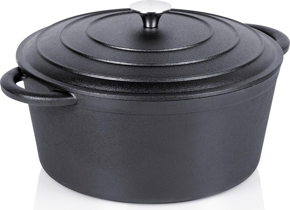 Northix Gietijzeren pan met deksel, 28 cm, 5,9 liter