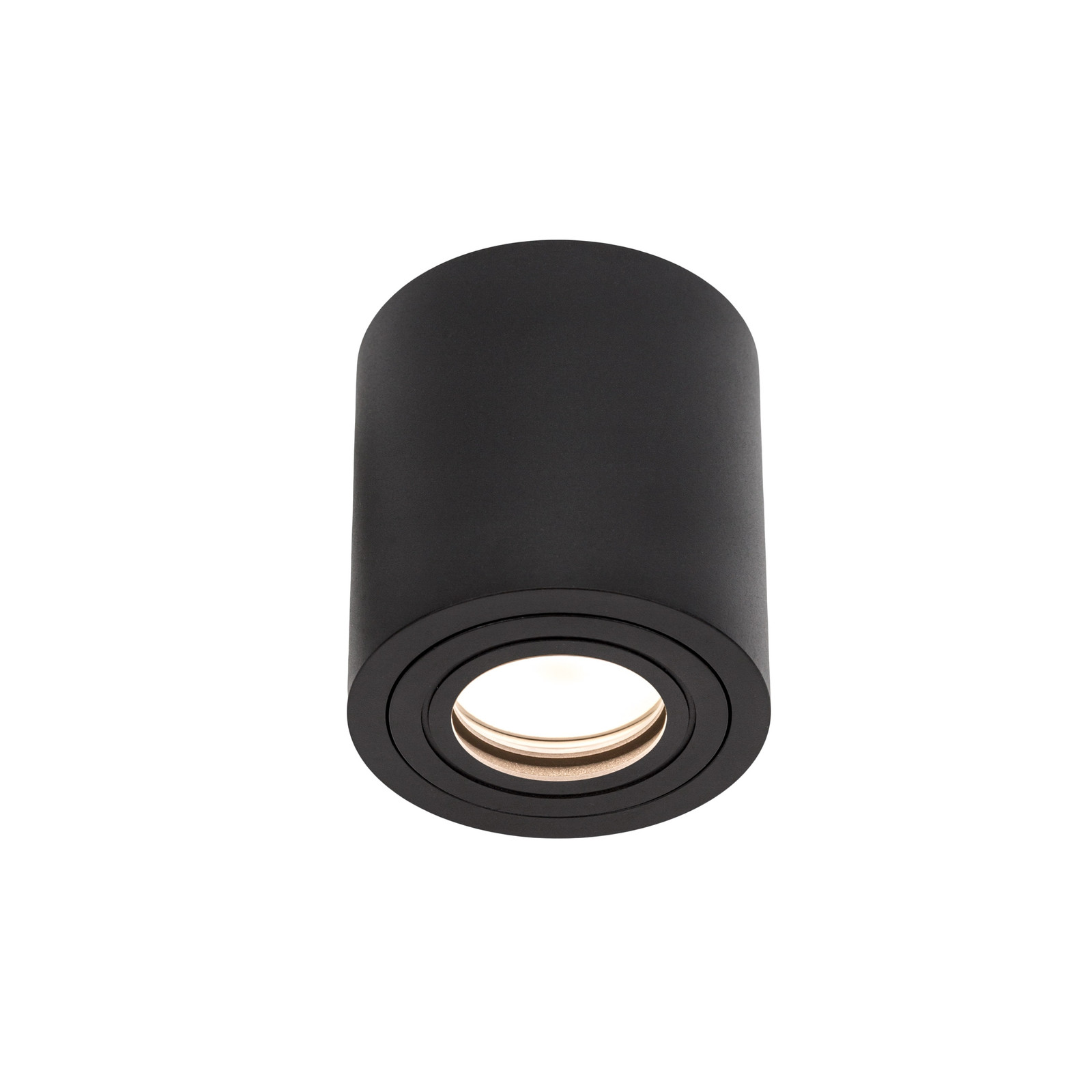 Spectrum Wandlamp Chloe voor buiten, rond, zwart mat, IP65, GU10