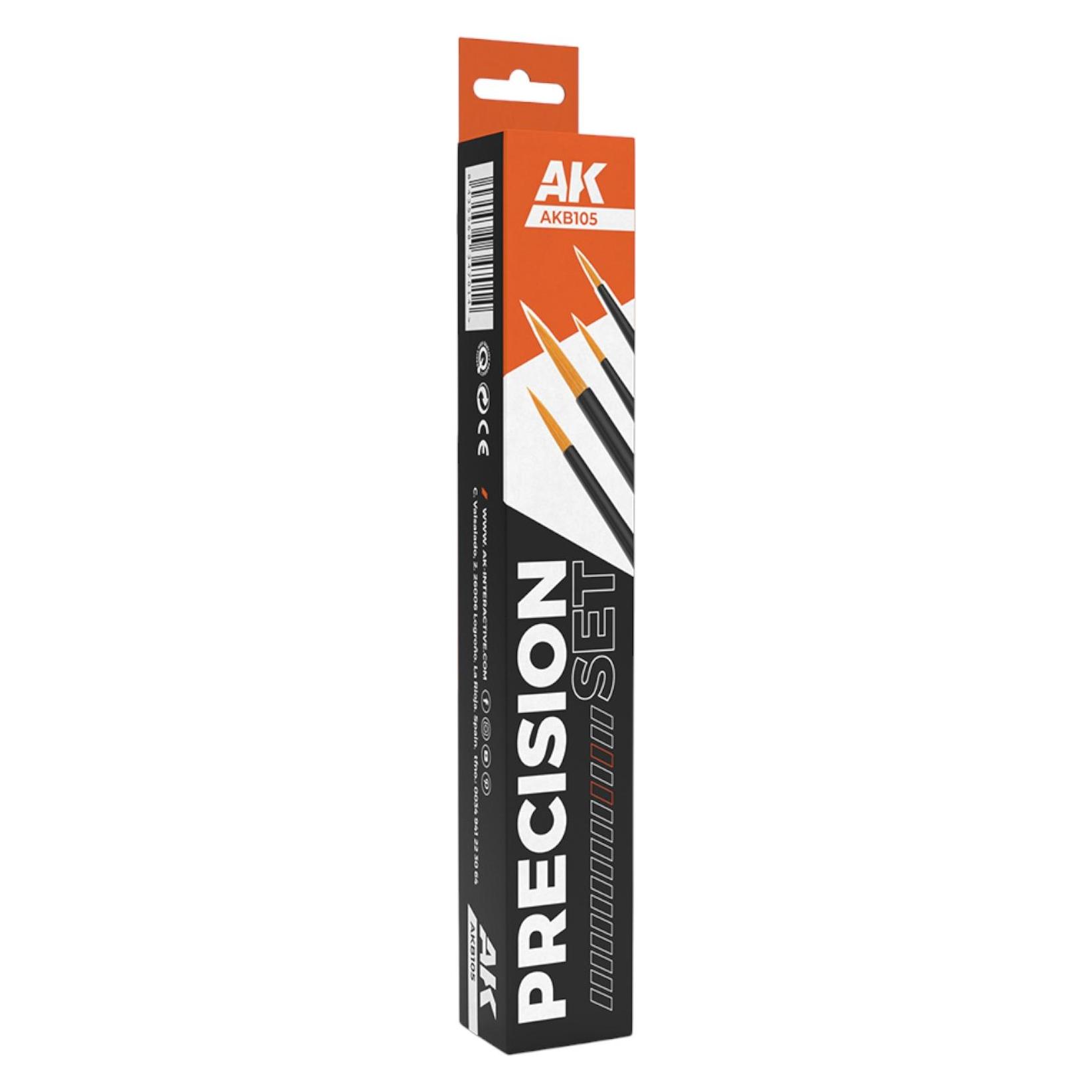 AK Interactive PRECISION BRUSHES SET (4 brushes) (AKB105)