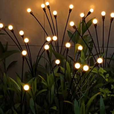 Inspire Curations Solar Firework Lights Outdoor Waterproof Swaying Dandelion Starburst Lights firefly 3pcs