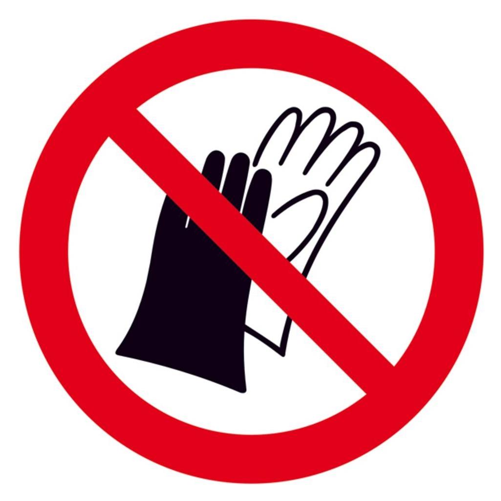 SafetyMarking Verbotsschild Benutzen von Handschuhen verboten (30.A6220)