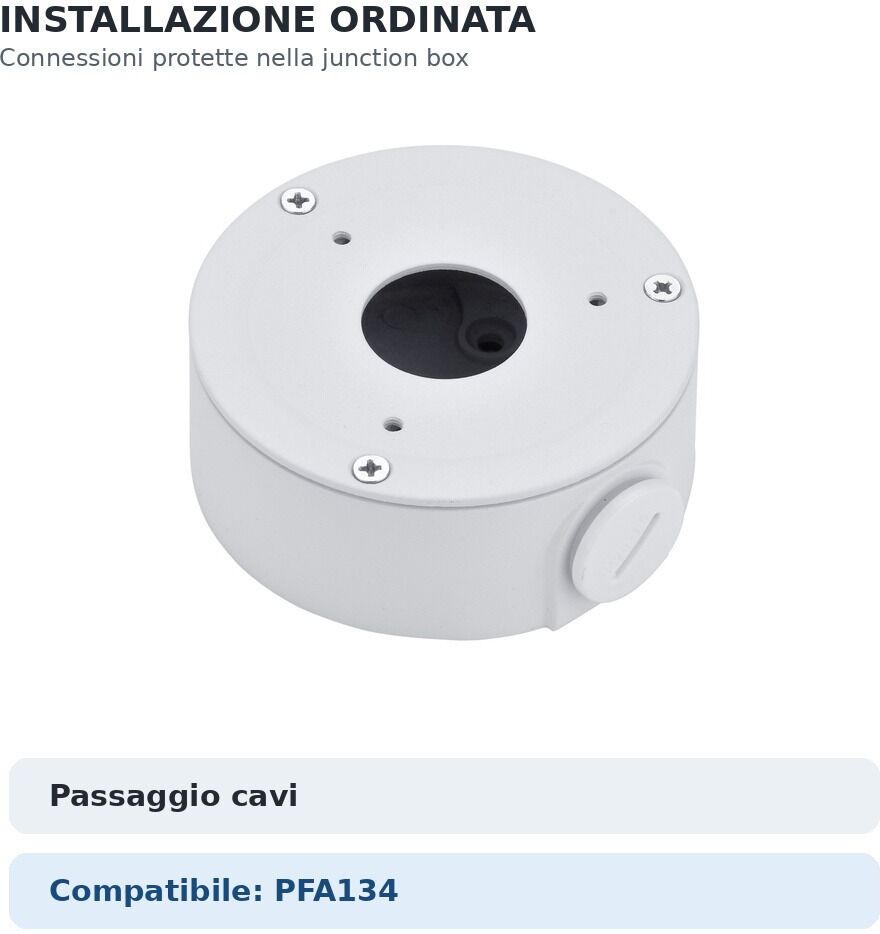 Ettroit Scatola Di Giunzione Ø90 × 35 Mm Compatibile Con Dahua Pfa134 Etpfa134