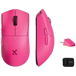 Mchose K7 Ultra Lightweight Wireless - Gaming Mus - Optisk - 5 knapper - Pink (Kabellos), Maus, Pink
