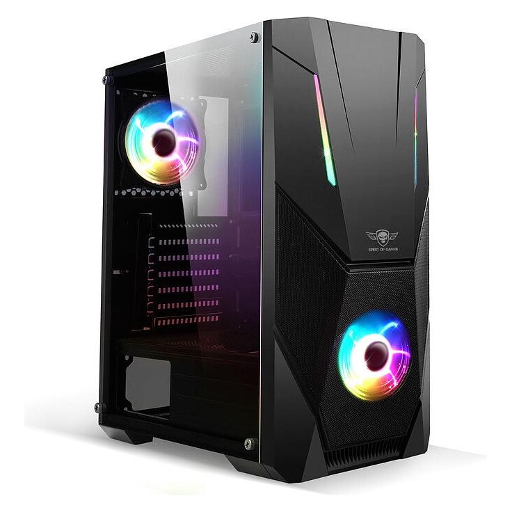 Spirit Of Gamer Boitier Moyen Tour Atx Rogue V RGB Avec Panneau Vitré (Noir) (ATX) (8002RA)