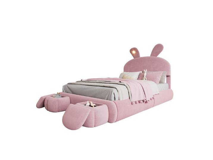 Thanaddo Hochbett Polsterbett,Doppelbett,hydraulisches Bett