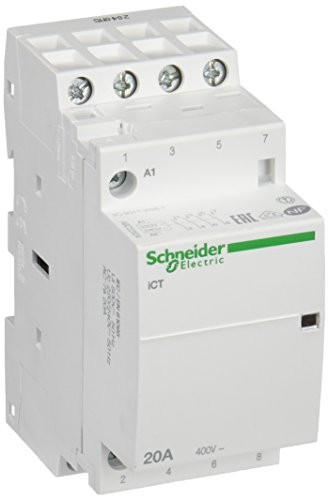Schneider Electric A9C22824 iCT-bescherming Acti9 20 A 4NO 220-240 VAC 50 Hz wit