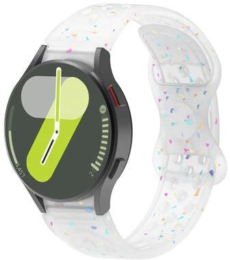 Everyday Crate Samsung Galaxy Watch 7 40mm 44mm Silicone Watch Band Eco Friendly Colorful Dots Replacement Strap transparent