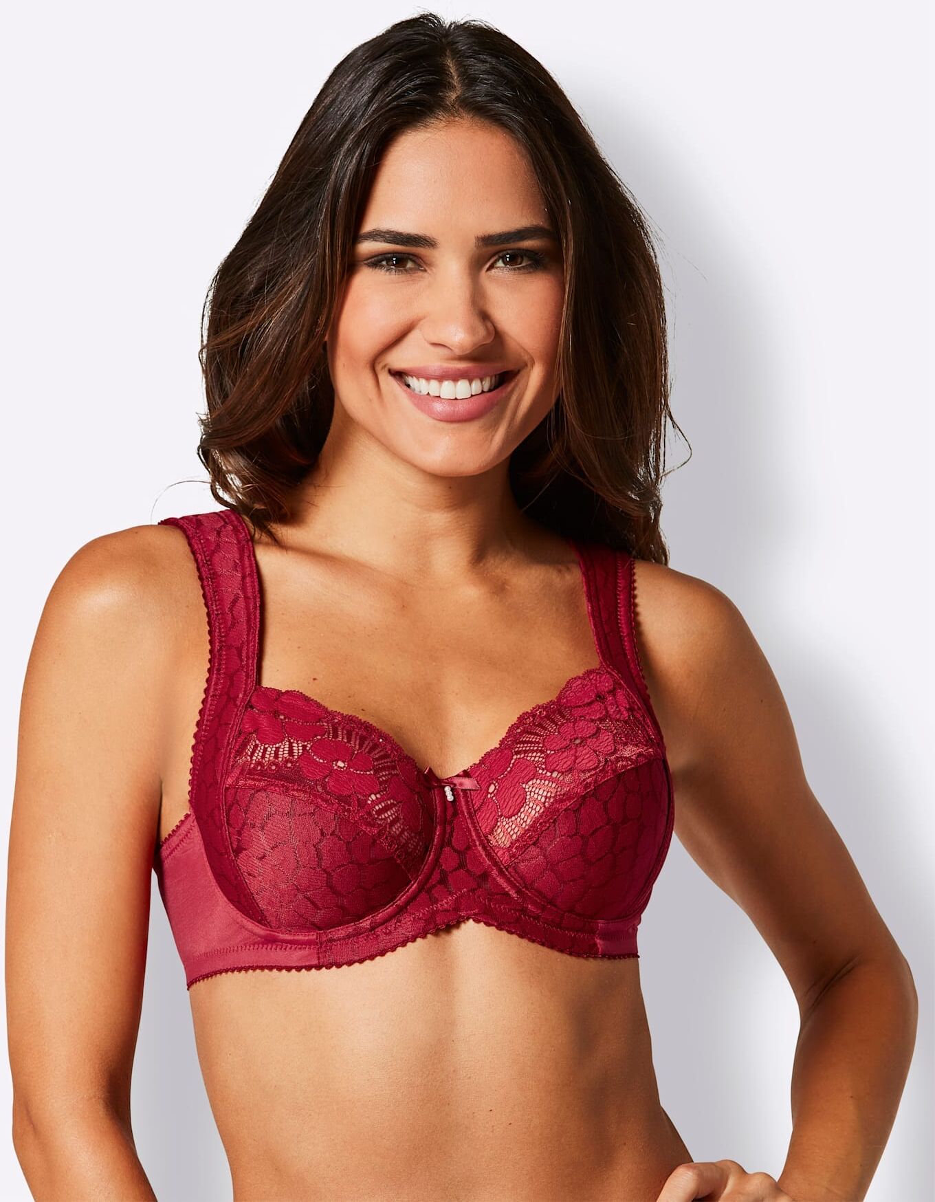 Entlastungs-BH MISS MARY, Damen, Gr. 80, Cup E, rot, 79% Polyamid, 13% Elasthan, 8% Polyester, BHs Entlastungs-BH rot 80, Cup E
