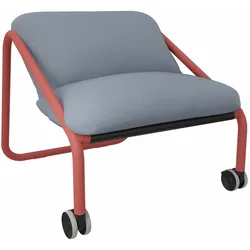 Sedus se:lab Sofa Single - Era Youth blaugrau (CSE39) / Cayennerot (159)