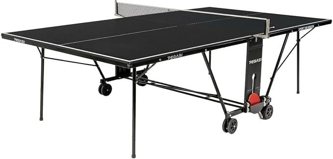 Tischtennisplatte 700 - Tischtennisplatte Indoor - Faltbare Tischtennistisch - Klappbar - Original Tischtennistisch - Mit Rädern - Beweglich - Schwarz