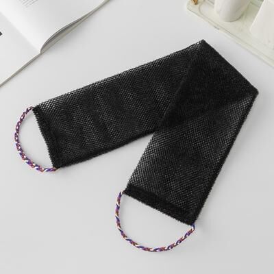 Uplifted Trends African Net Sponge Back Scrubber For Smooth Full Body Exfoliation black