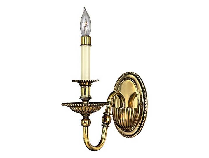 Elstead Cambridge - 1 Light Indoor Candle Wandlamp Gepolijst Messing, E14
