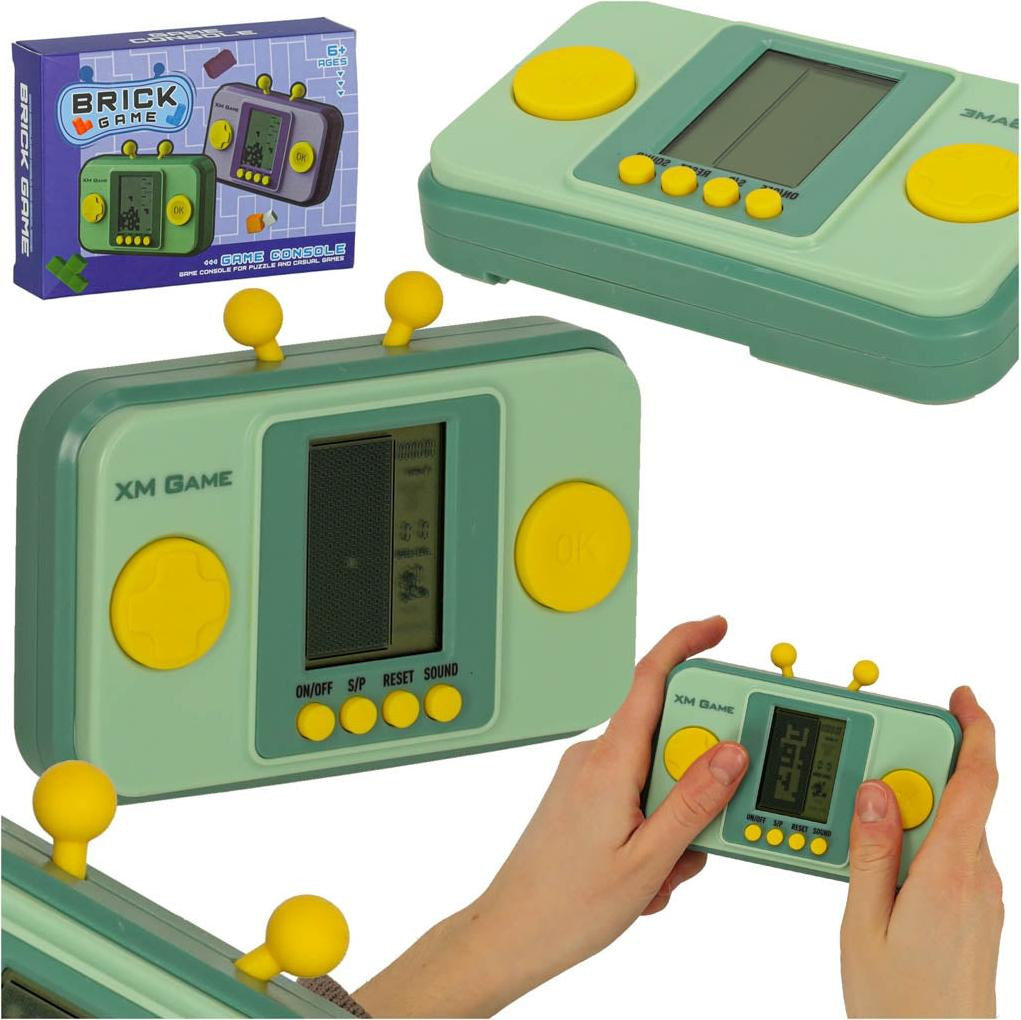 Northix Draagbare console voor elektronische arcadegames, groen