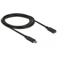 USB 3.2 Gen 1 Verlängerungskabel, USB-C Stecker > USB-C Buchse schwarz, 2 Meter, SuperSpeed