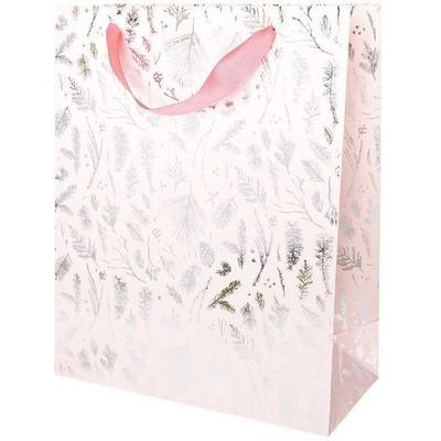 Geschenktüte, Zweige, Rosa, Mix