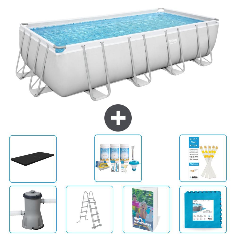 Bestway Power Steel Rechteckig - 488x244x122 cm - 6-teilig S536