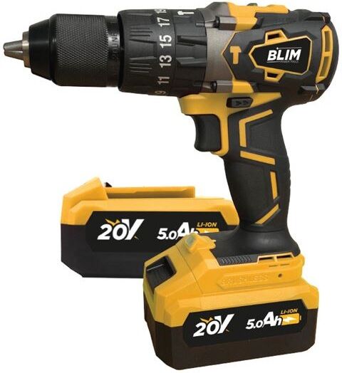 Berbequim Percussão Impacto s/ Fios 20V 2000RPM c/ 2 Baterias 5Ah - BLIM