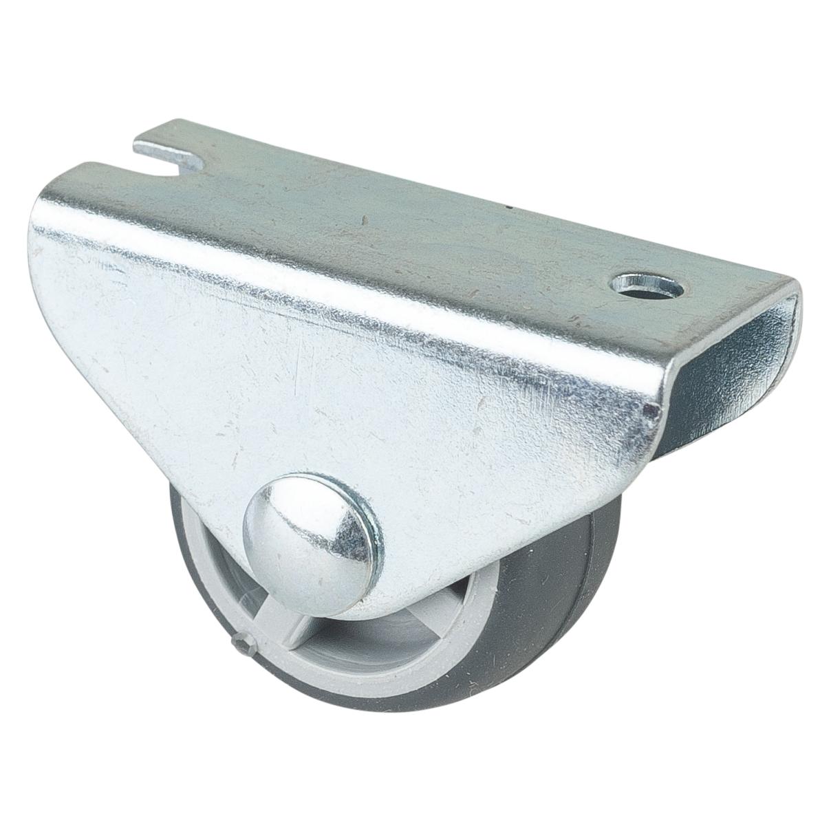 BS Rollen Kastenrolle Rad-Ø 25 mm Tragfähigkeit 30 kg Material Rolle Gummi mit Anschraubplatte (E51.025)