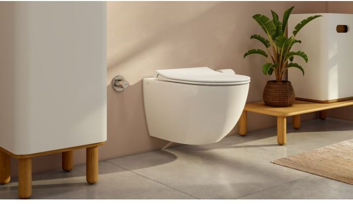 VitrA Aquacare Sento Wand-Tiefspül-WC-Set 7748B003-6202 mit Bidetfunktion, weiß hochglanz