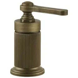 Gessi Venti20 Wanne-Einhebelmischer, für separaten Auslauf, Lochbohrung min. 38mm, Wannenrand oder Fliesenbankmontage, 65044713, Farbe: Messing Antik