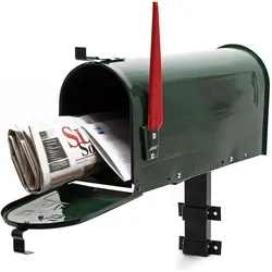 Wiltec, Briefkasten, Set US Mailbox 180x220x480mm amerikanischer Briefkasten Halterung (18 x 22 x 48 cm)