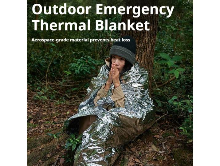 Couverture d'isolation thermique d'urgence, couette d'urgence extérieure, multifonctionnelle, légère, équipement de couchage pour camp