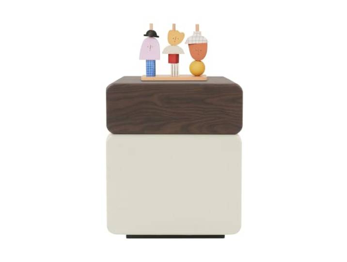 Nachttisch mit 3 Schubladen, Schlaftisch mit Schubladen Kunstleder Nachttisch mit 3 Schubladen, kompakt und robust, 40*40*50cm, für Schlafzimmer, Wohnzimmer