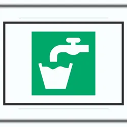 HB-Druck Trinkwasser Symbol A1 Rückseite selbstklebend Schild