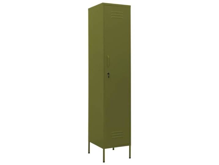 Armoire à casiers - ASHATA - PLA5079322 - Vert olive - Acier - 4 étagères réglables