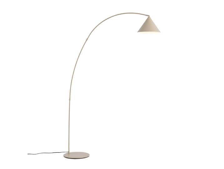 Lampadaire rétro beige avec intérieur blanc - Triangolo