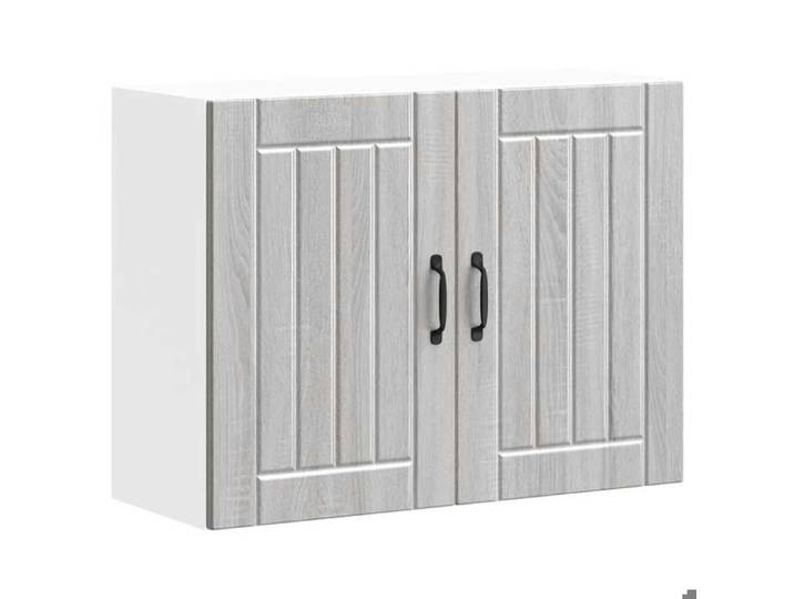 Vitrine suspendue cuisine Cabinet haut Lucca sonoma gris bois ingénierie 80x31x60 cm A12010